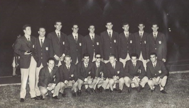 Universiadi di Torino 1959, la Nazionale Universitaria che giunse seconda dietro l'Unione Sovietica: Bertini (Simmenthal), Bonetto,  Borghetti, Cernich, Gatti, Marchionetti, Paoletti, Pieri (Simmenthal), Riminucci (Simmenthal), Velluti (Simmenthal), Vianello, Volpato (Simmenthal). 